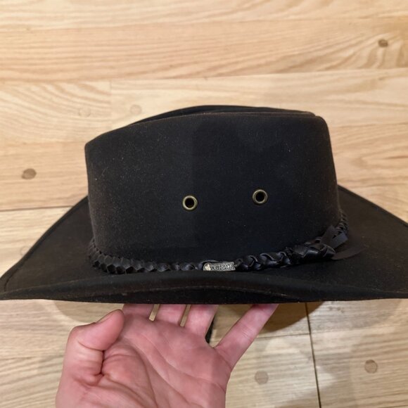 Outback Grizzly Oilskin Hat - Brown - Picture 4 of 6